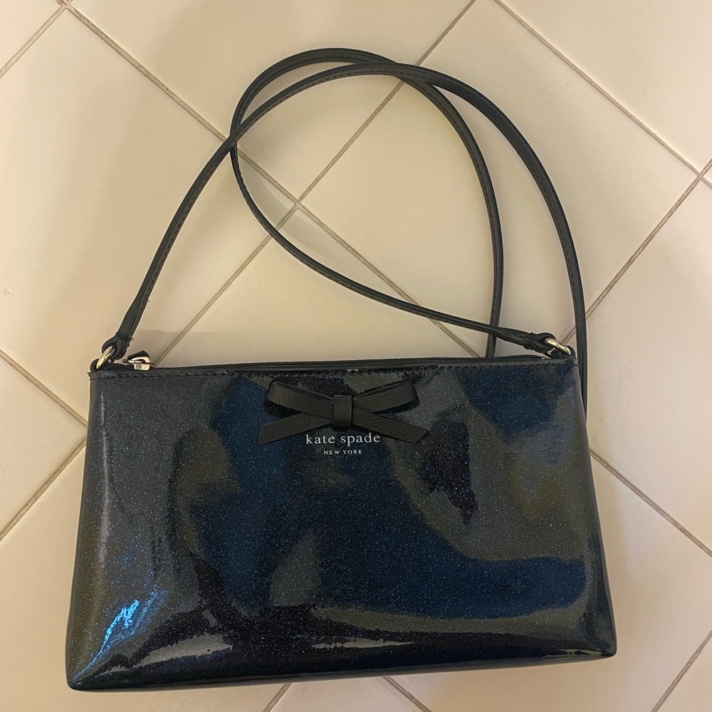 Kate Spade Blue Sparkle Clutch